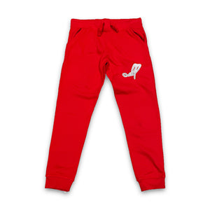 In Pursuit Joggers Embroidered - Red
